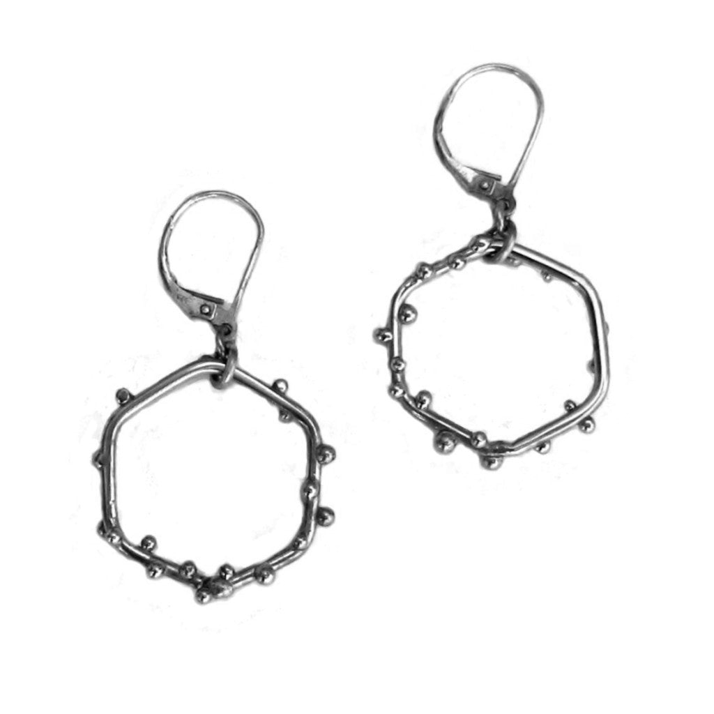 Dotted Hexagon Earrings