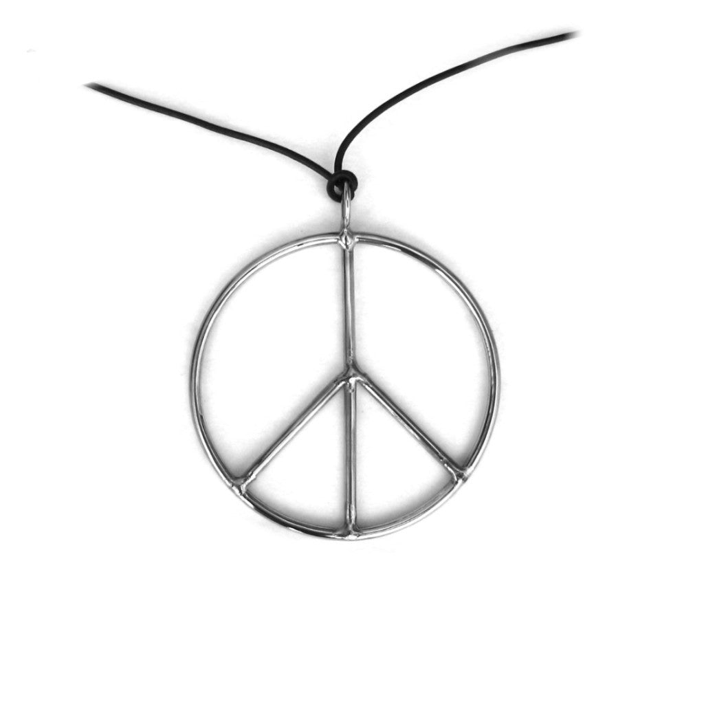 Peace Pendant, leather