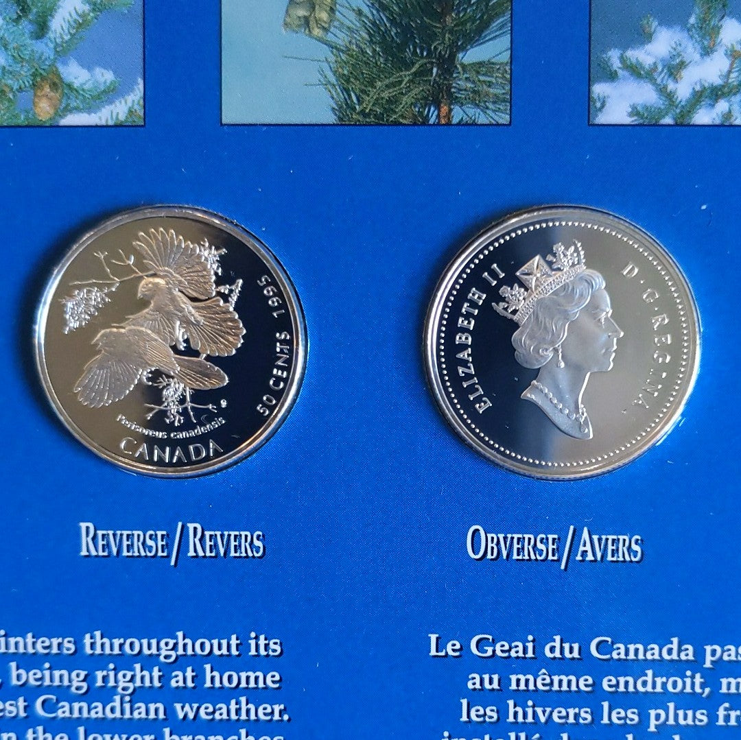 1995 Birds of Canada - Fifty Cent Silver Two-Coin Set – Metallic